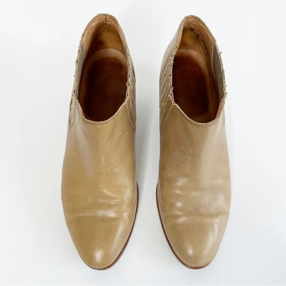 Madewell Spencer Chelsea Pull On Ankle Bootie Tan Size 8.5